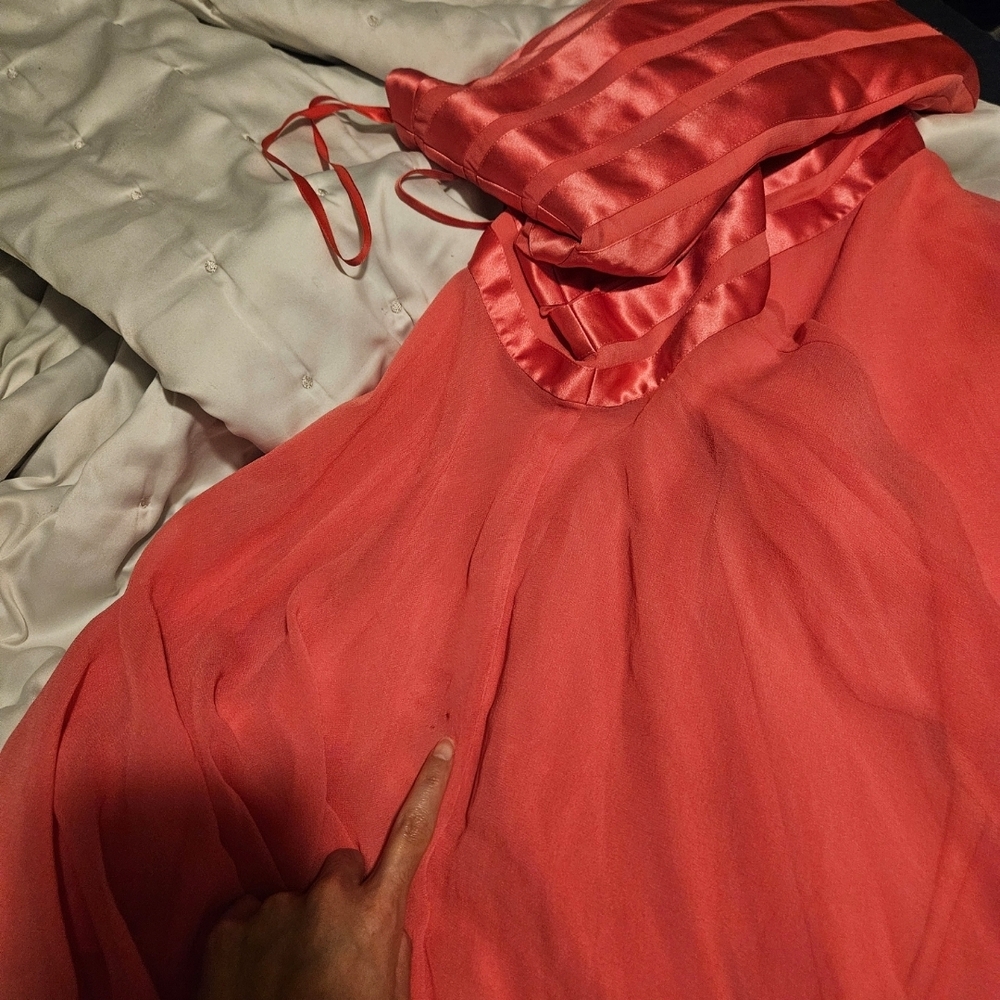 BCBGMaxAzria Pink Silk Drop Waist Dress - Picture 10 of 11
